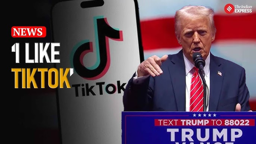 News headline about TikTok and Donald Trump